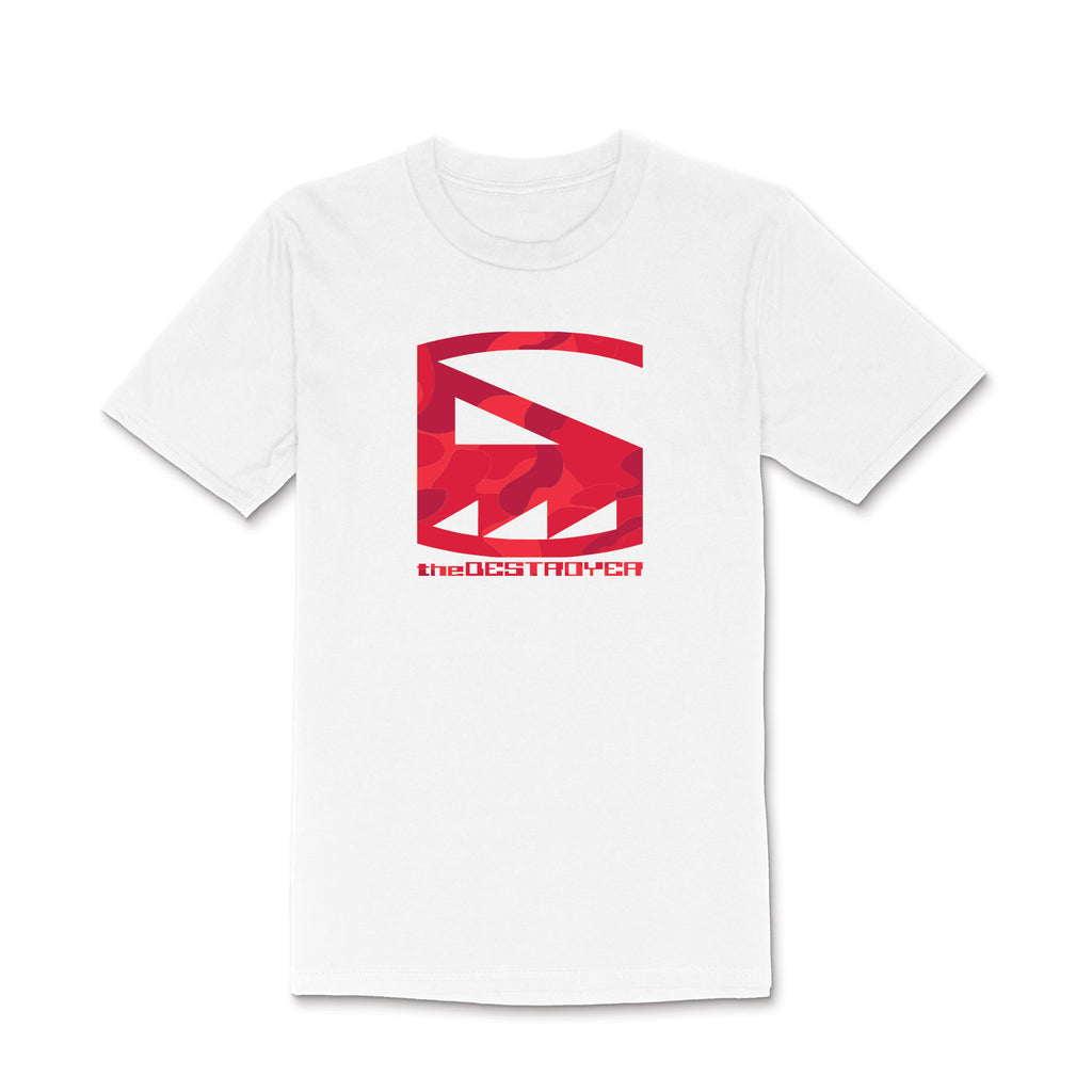 The Destroyer Red Camo White Shirt